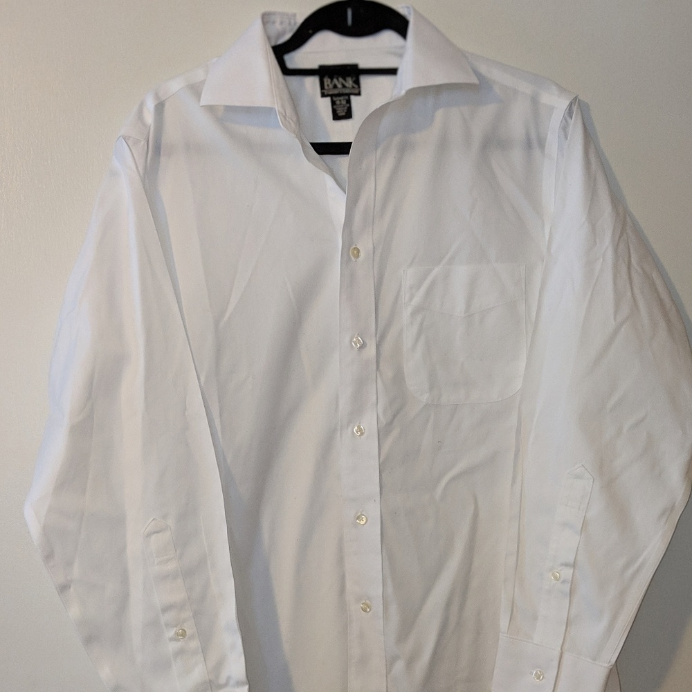 💥Jos A Banks White tailored shirt